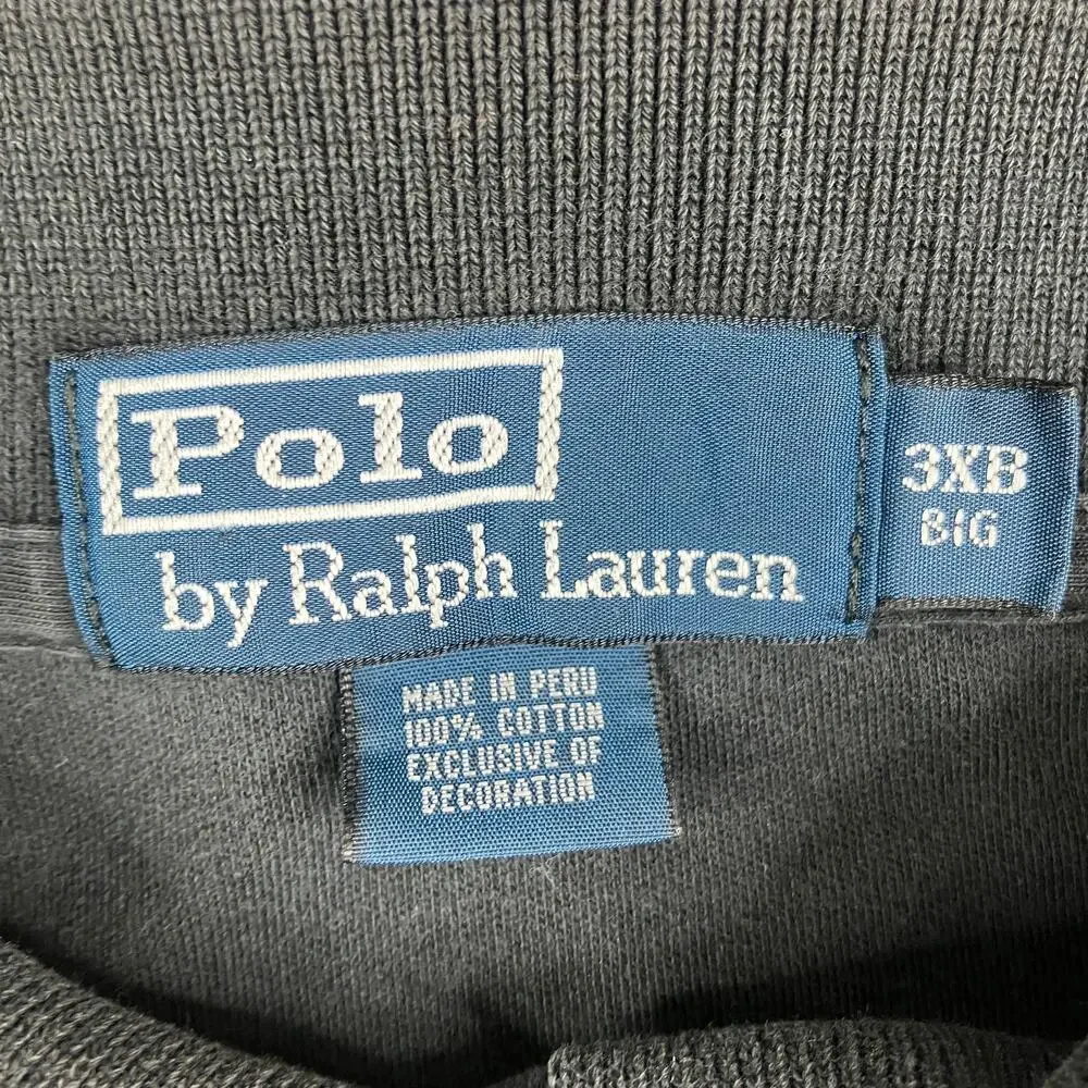 Ralph Lauren Polo Mens 3XB Big Black Red Pony Logo Short‎ Sleeve Classic Fit